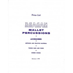 Deagan 1970 Price List