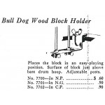 Leedy Bull Dog Woodblock Holder