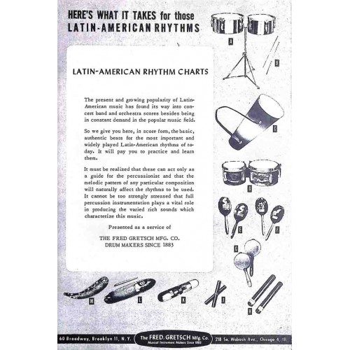 Gretsch Latin-American Rhythm Charts